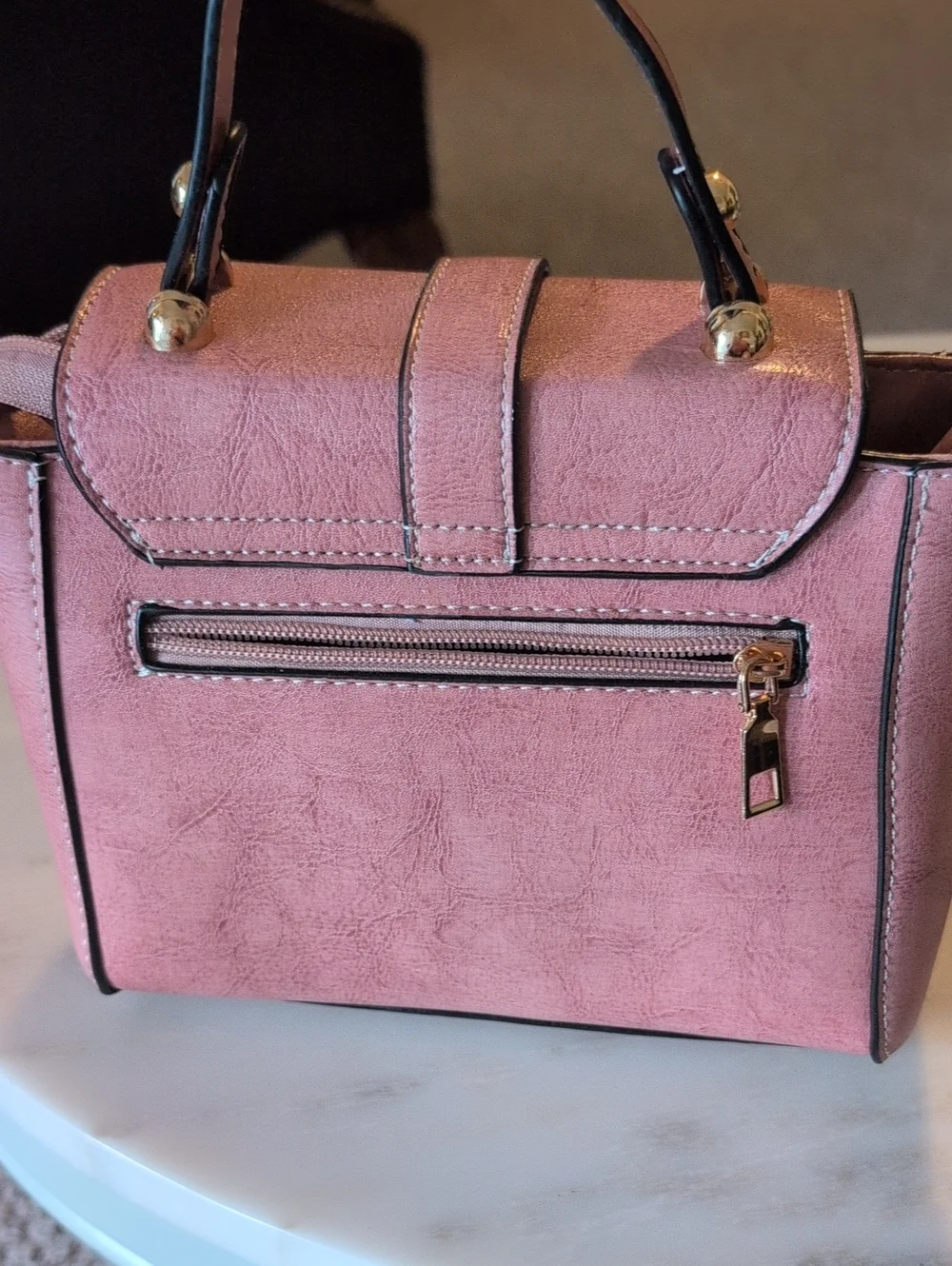 Stylish Pink Top-Handle Satchel Handbag